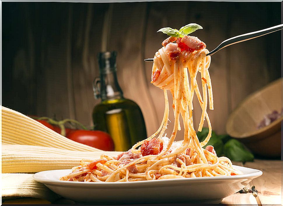 Spaghetti a la amatriciana