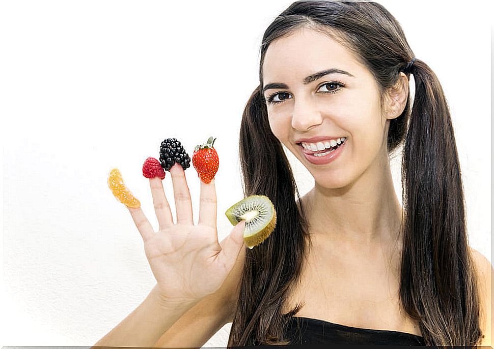 girl trying to control anxiety about eating