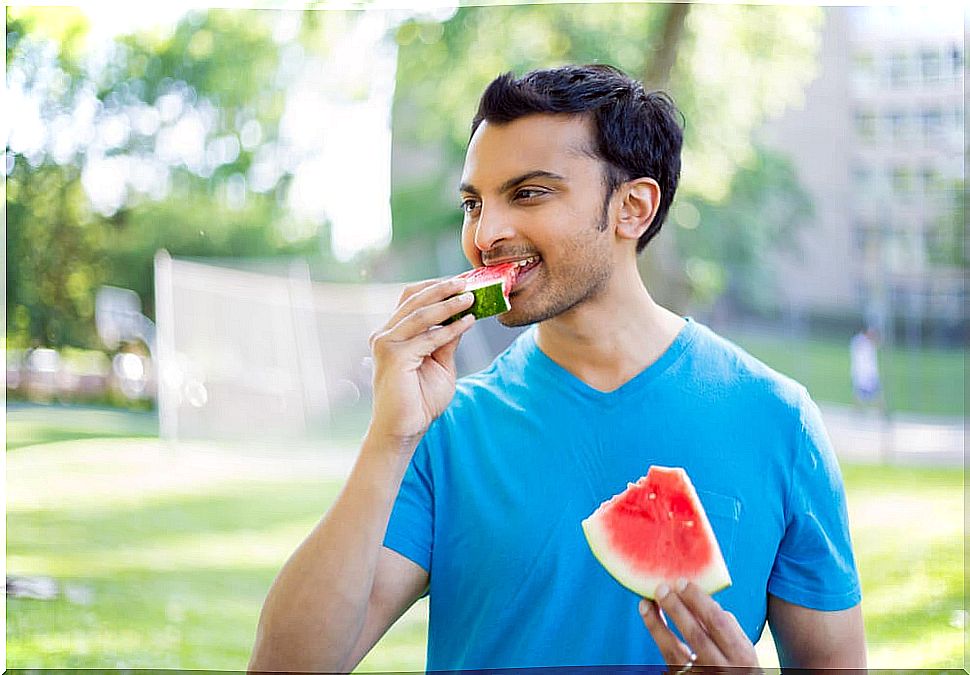 boy trying to control anxiety about eating