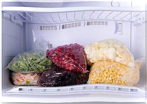 food in the freezer