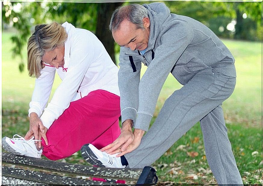 People exercising to keep bones healthy