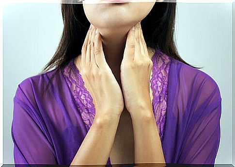 Woman with thyroid problem