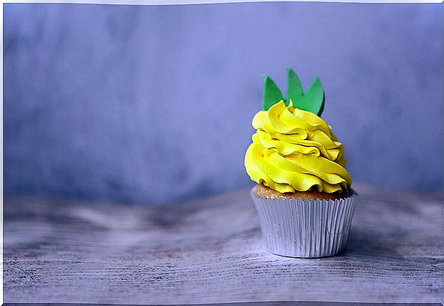 Pina colada cupcakes.