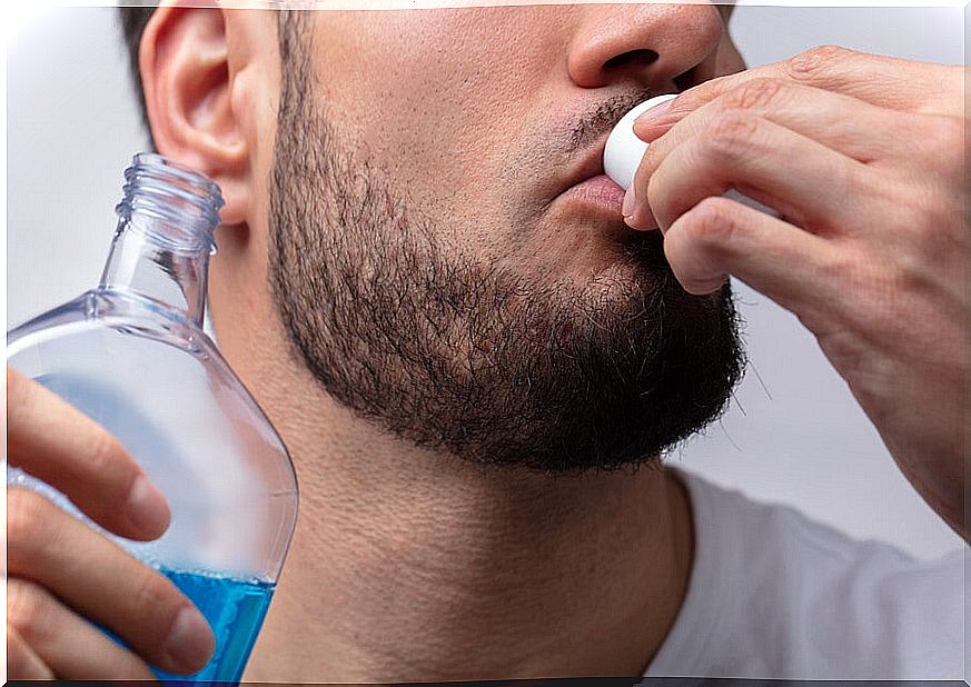 Mouthwash can help fight bad breath.